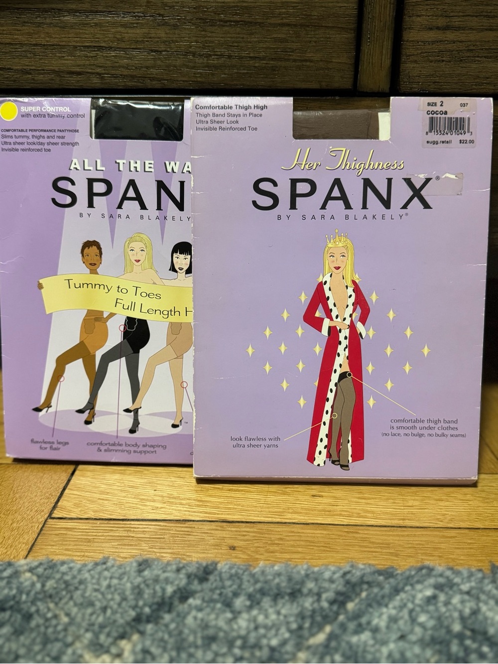 Spanx Her Highness Brown Thigh High & All The Way Super Control Black Pantyhose